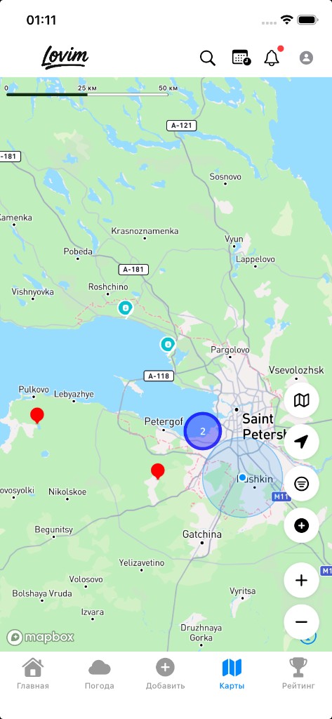 Скриншот приложения Lovim